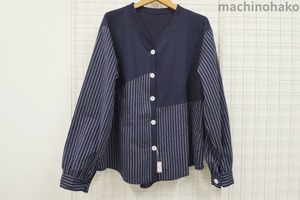 ネイビー　ストライプ　羽織　上衣　上着　未着用　未使用