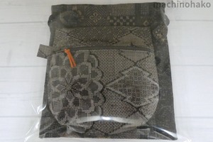 巾着袋　ファスナー　ポーチ　激安　大島