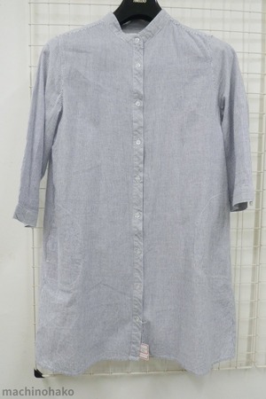 ストライプ　チュニック　3L　大きいシャツ　前開き