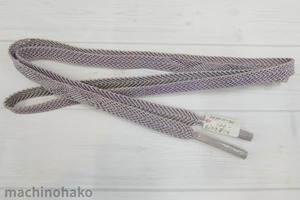 帯じめ　むらさき　色あせあり　ワケアリ　訳あり　紫　帯締め　帯〆　メッシュ　夏向き　夏用　未使用