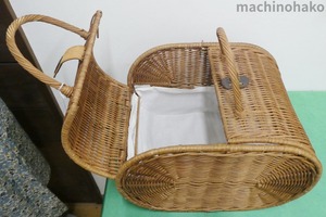 かご収納BOX　裁縫箱　救急箱　ピクニックバスケット　内布取り外し可能
