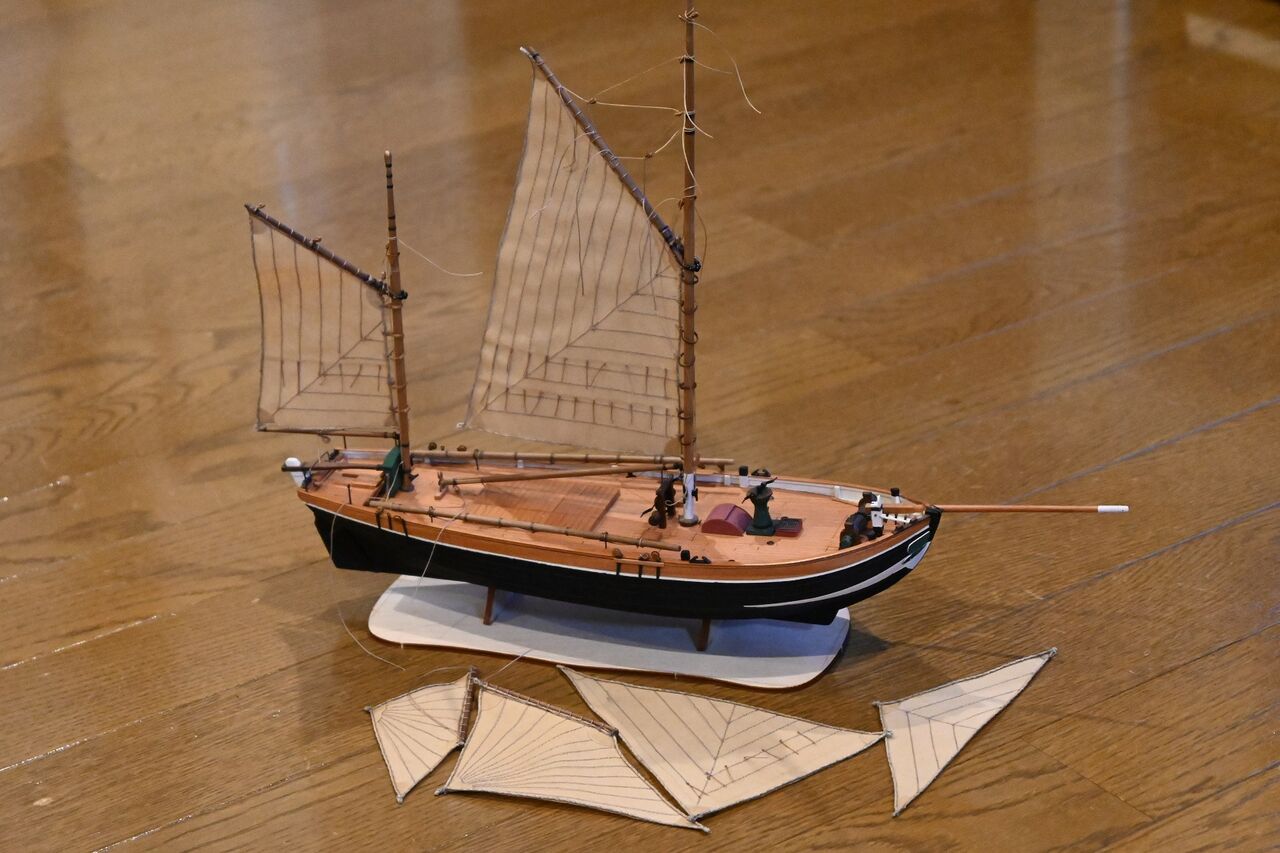 Maria制作６ 帆の作成 ムッチの帆船模型