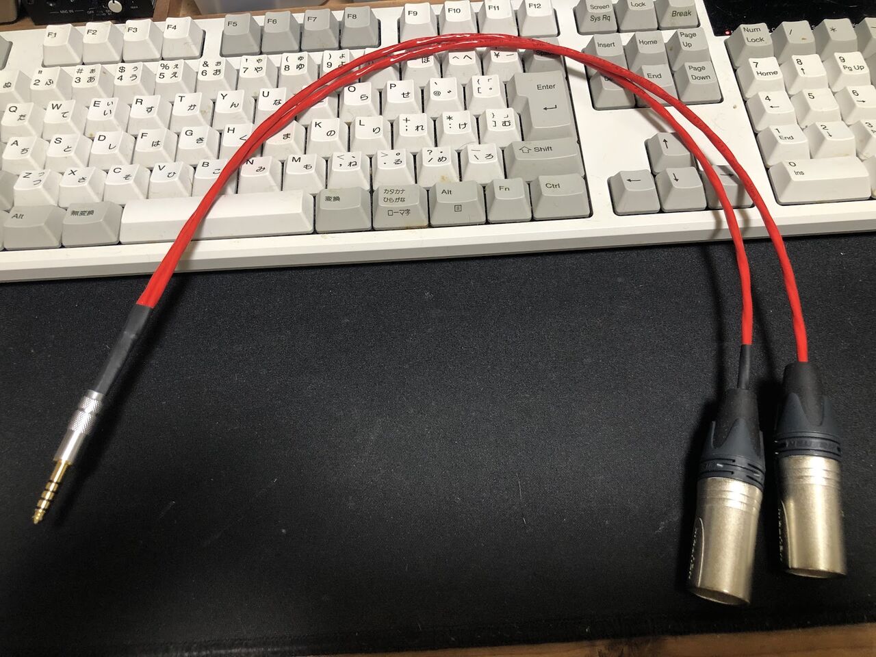 4.4mm5極 → RCA×2 据え置きへ ライン入力 BELDEN 1804a アンプ｜その他