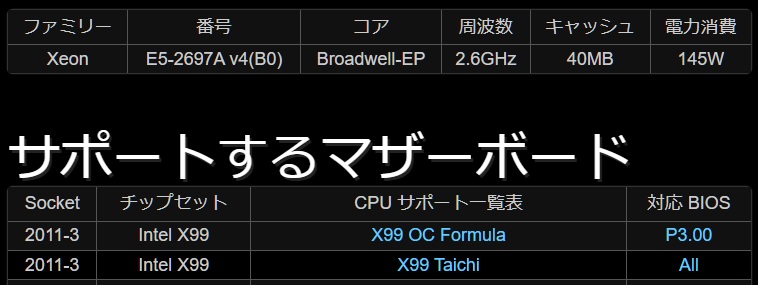 インテル® Xeon® プロセッサー E5-2697A v4 に交換する : まいまい