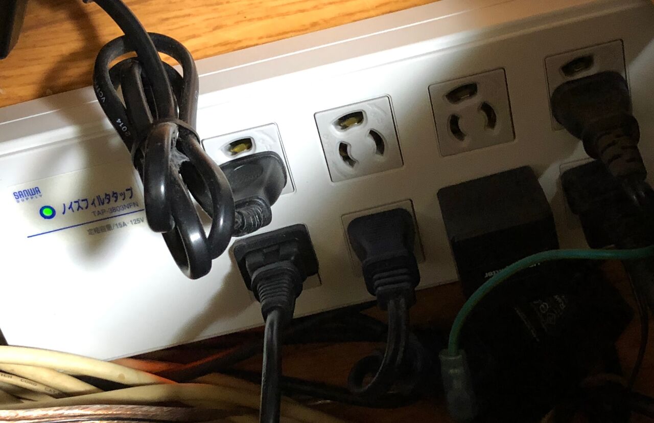 サンワサプライ ノイズフィルタ内蔵タップ Tap 3803nfn まいまいオーディオ Blog 中古で揃える オーディオ Pcパーツ