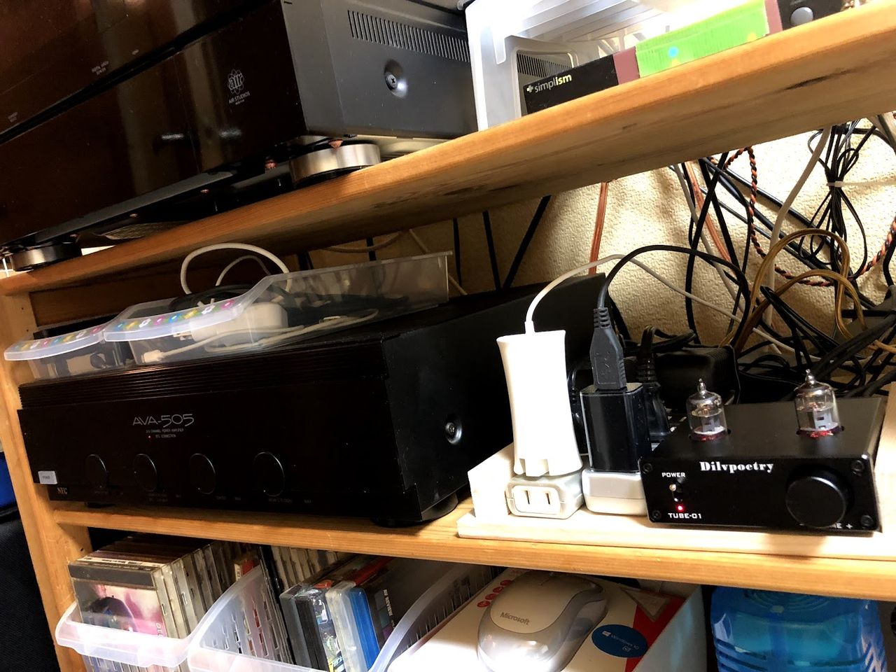 真空管プリアンプ Dilvpoetry TUBE-01 真空管6J1プリアンプ ミニHIFI