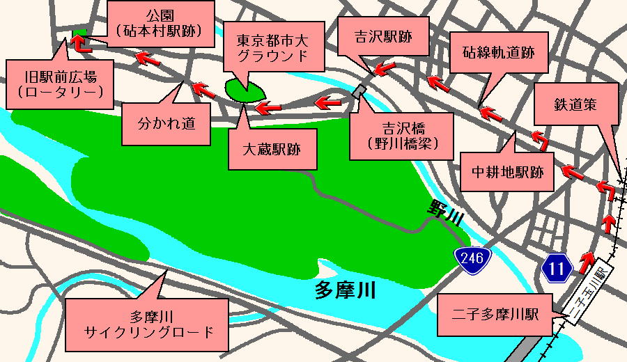 玉電砧線廃線跡めぐり 前編 マッキータウンぶろぐ 東京近郊自転車コースガイド 玉電砧線廃線跡めぐり 前編 マッキータウンぶろぐ 東京近郊自転車コースガイド