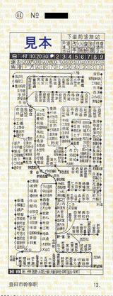 名鉄三河線地図式補充券猿投駅豊田市幹事駅