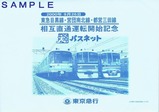東急目黒線営団都営乗入記念パスネ袋