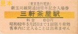 新玉川線開通10周年記念入場券2