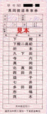 真岡鐡道乗車券SL車内H070403