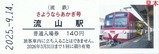 流鉄さようならあかぎ号記念入場券1