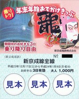 新京成乗りトク!年末年始おでかけきっぷ2012大