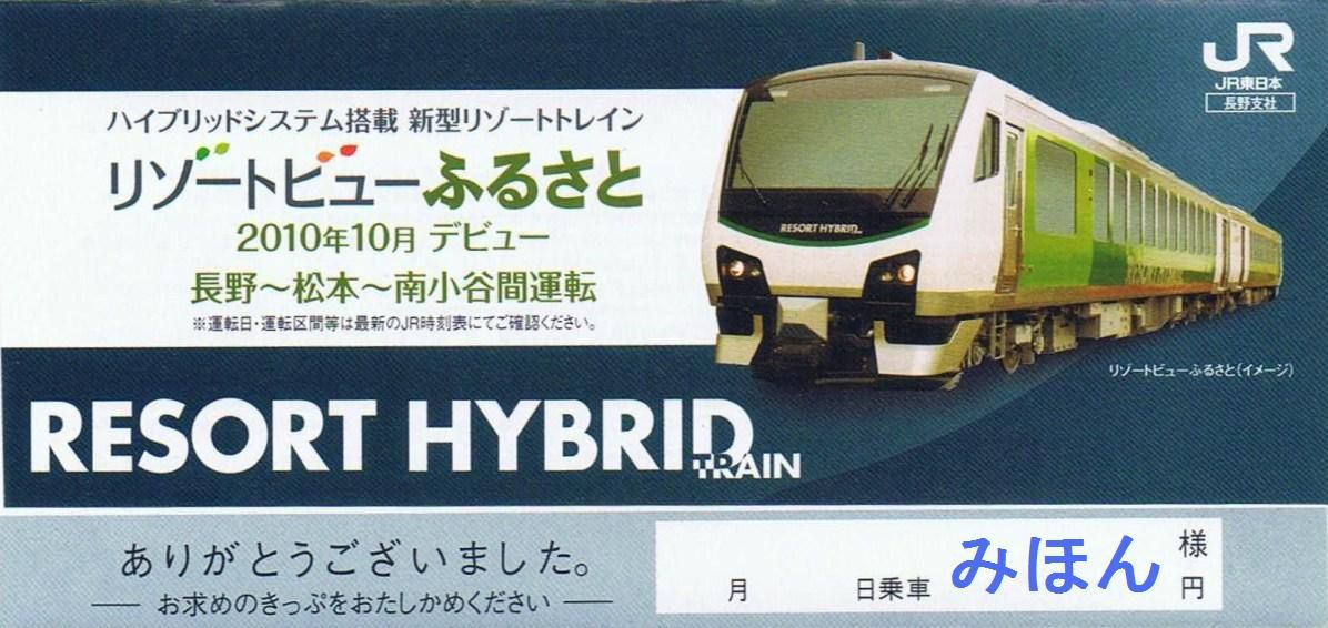 JR東日本 リゾートビューふるさとデビュー記念プレート