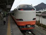 JR485系直通特急初日鬼怒川温泉駅