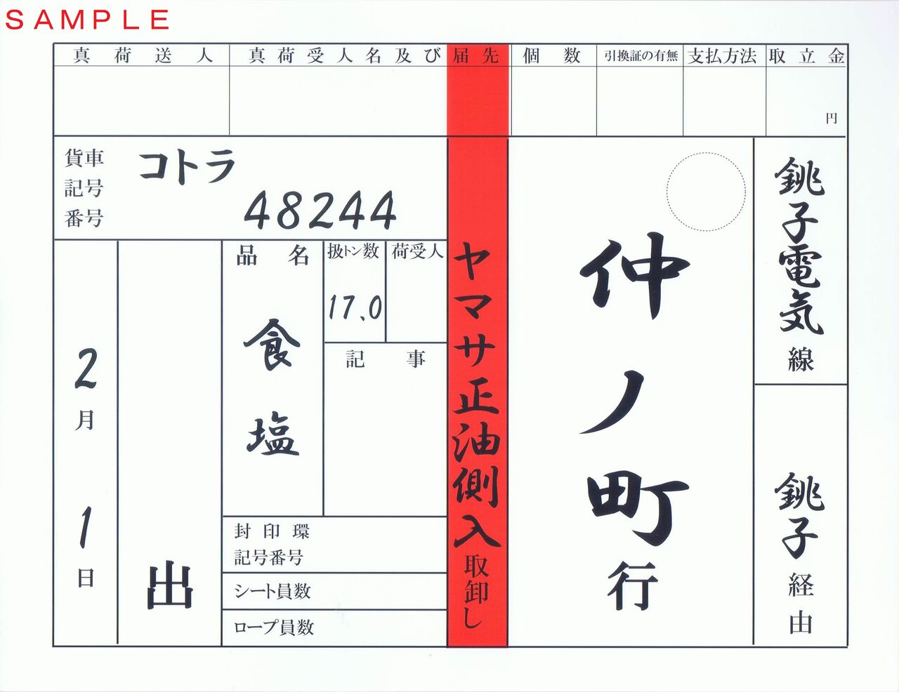 銚子電気鉄道 鉄道貨物輸送 : 13番まどぐち