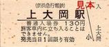 京急本線上大岡駅硬券入場券大人