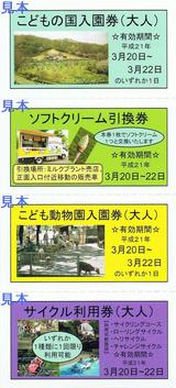こどもの国入園券セットきっぷ大人用入園券ほか