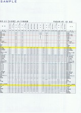 水都西線休日JRバス時刻表平成30年4月1日改正右