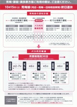 2022年10月15日青梅線(一部区間)終日運休お知らせ裏面