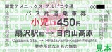 関電アメニックスアルピコ交通扇沢線券5