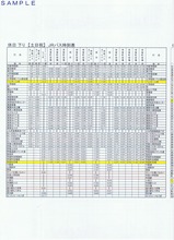 水都西線休日JRバス時刻表平成30年4月1日改正左