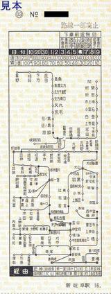 名鉄新岐阜駅7番線補充券