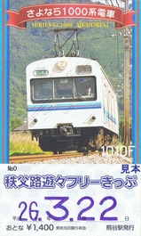 秩父鉄道1000系秩父路遊々フリー熊谷駅