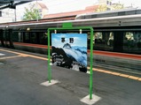 諏訪しなの号茅野駅発車前と駅名標