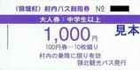 頸北観光バス頸城村内バス利用券大人券表紙