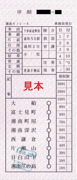 湘南モノレール車内補充券H26