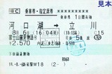 富士山麓夏物語号乗車券指定席券