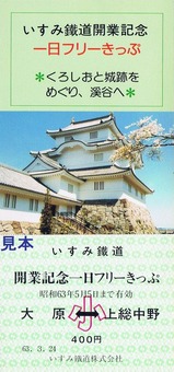いすみ開業記念フリーきっぷ小児用