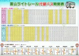 富山ライトレール代替バスお知らせ裏