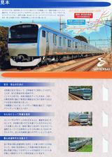 相鉄11000系デビュー記念乗車券台紙内側