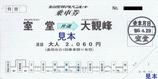 立山黒部貫光無軌条電車線開業日室堂駅乗車券