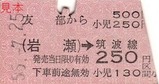国鉄常磐線乗車券2友部駅