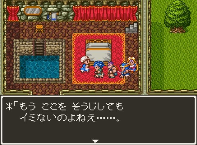 Dq6ミレーユ お風呂場と寝室よ 特別のね 先代の王様の頃は毎日使われてたんだけど ゲーハーの窓