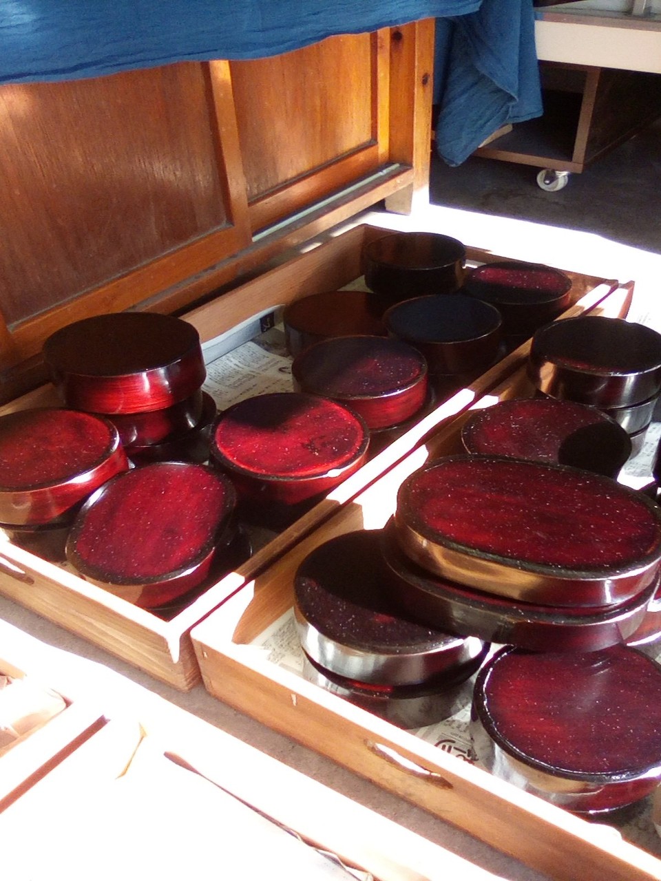 井川メンパ塗り直し完了のお知らせ : 静岡の漆塗り曲げわっぱ弁当箱