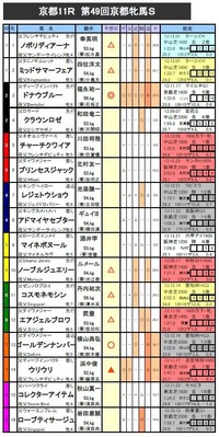京都牝馬S 予想