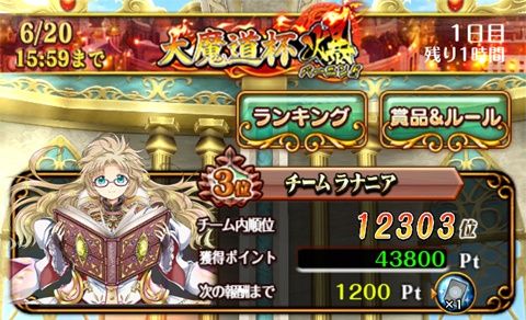 大魔道杯爆 バーニング 初日デイリー7000位ボーダー 所感とか 黒猫のウィズと北斗リバイブで遊ぶパチンカス系女子のブログ 大魔道杯爆 バーニング 初日デイリー7000位ボーダー 所感とか 黒猫のウィズと北斗リバイブで遊ぶパチンカス系女子のブログ
