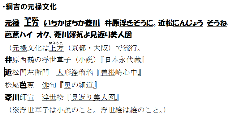 年代暗記 語呂合わせ 元禄文化 中学受験 高校受験 受験 いとむ工房 語呂 年代暗記 中学受験 高校受験 歴史語呂 いとむ工房