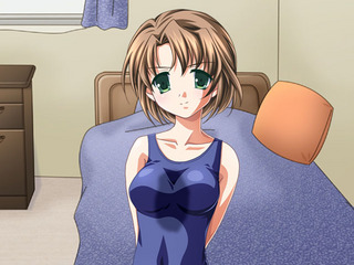 胸元にべったり……