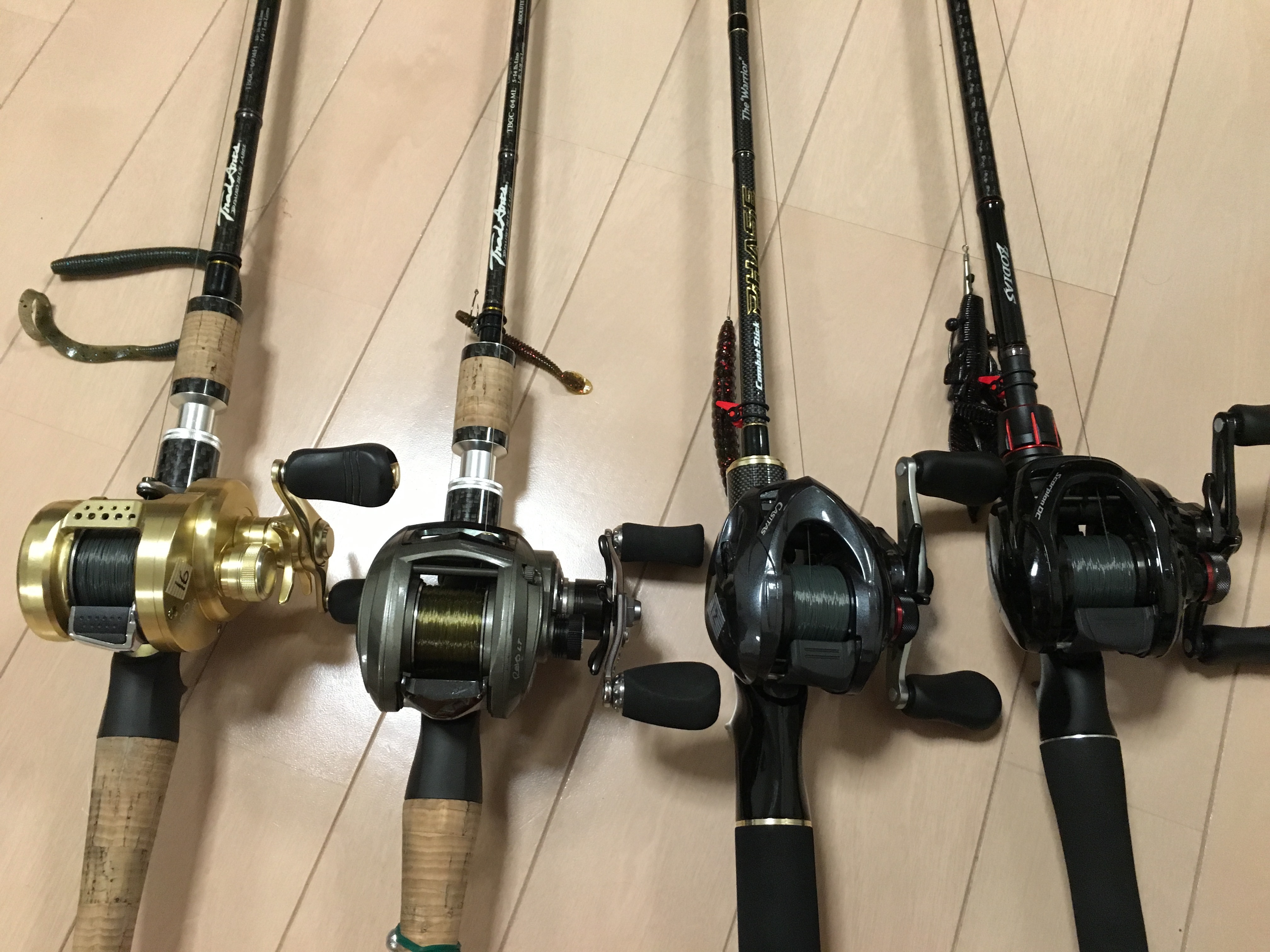 バス釣りで琵琶湖に持っていくロッドのセッティング 7本 クロマグロを釣りたい バス釣りで琵琶湖に持っていくロッドのセッティング 7本 クロマグロを釣りたい