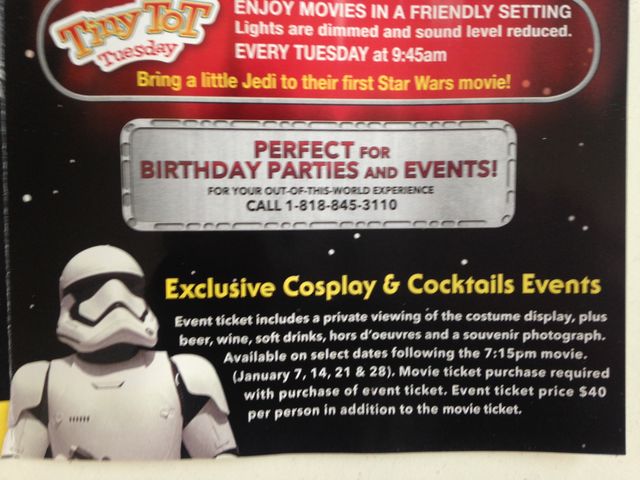 公開間近 スターウォーズ フォースの覚醒 関連イベント エル キャピタン シアターの耳寄り情報 まぐやまのロサンゼルス生活日記