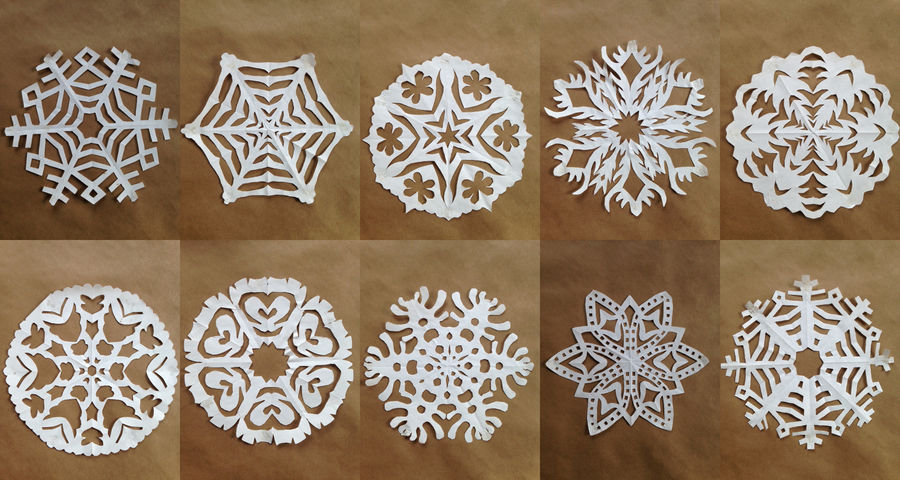 プリンター用紙で作るエコノミックな雪の結晶切り絵 クリスマスの窓飾りなどに まぐやまのロサンゼルス生活日記