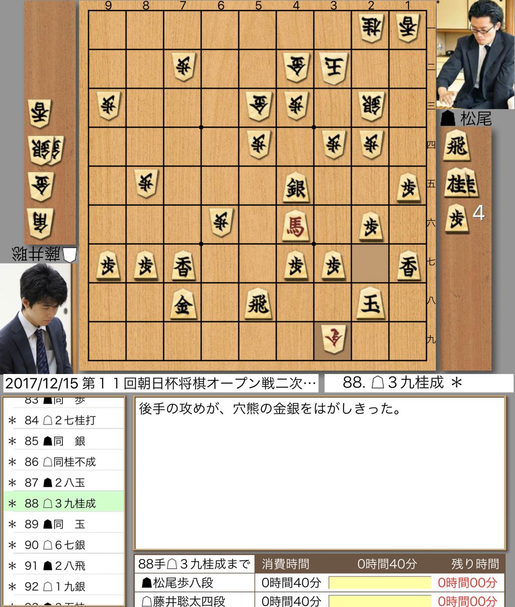 将棋 強過ぎる 藤井聡太四段 １５ A級棋士 屋敷九段に続き松尾歩