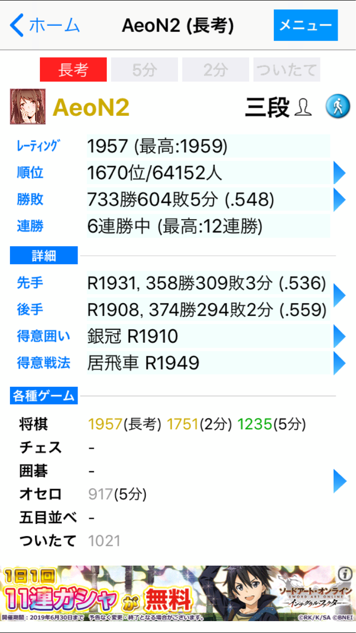 最高レート更新まであと少し 目指せ将棋会館道場初段 最高レート更新まであと少し 目指せ将棋会館道場初段