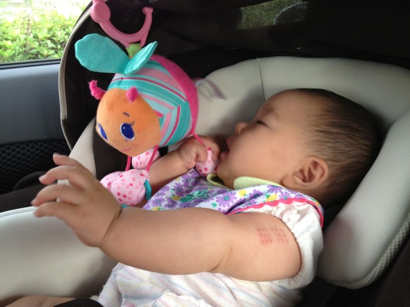 チャイルドシートにおもちゃをつけてみた まいまいの妊娠 出産 新米ママ日記
