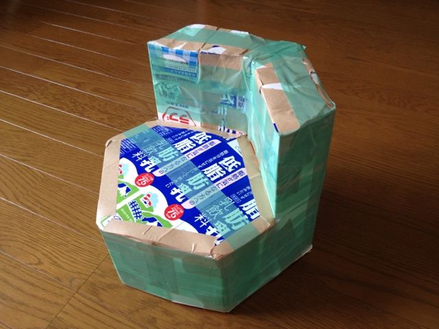 牛乳パック椅子完成 まいまいの妊娠 出産 新米ママ日記
